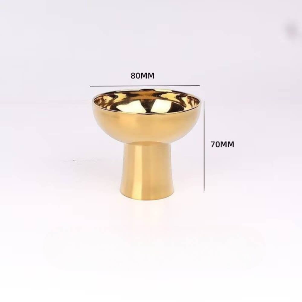 ชามตกแต่งบ้าน YFACTORY ST106469 ขนาด 8X8X7 ซม. สีทอง