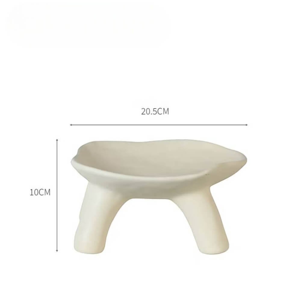 จานตกแต่งบ้าน YFACTORY ST112786 ขนาด 21X19X10 ซม. สีขาวนม