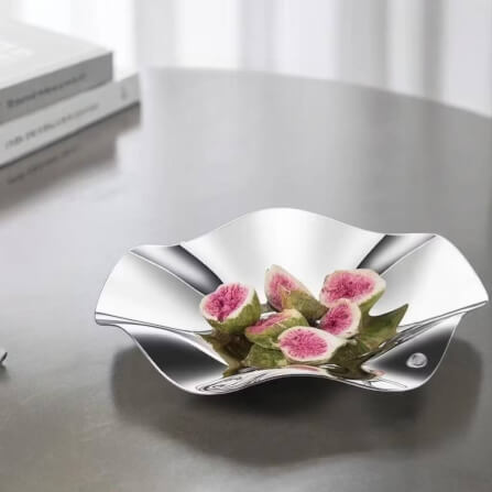 ถาดตกแต่งบ้าน YFACTORY ST106467 ขนาด 30X30X4 ซม. สีเงิน_5