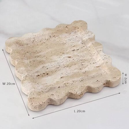 ถาดตกแต่งบ้าน YFACTORY ST113675 ขนาด 20X20X2 ซม. สีเบจ_1