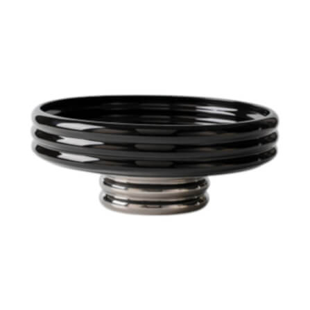 ถาดตกแต่งบ้าน YFACTORY ST118419 ขนาด 26X10 ซม. สีดำ/สีเงิน_0