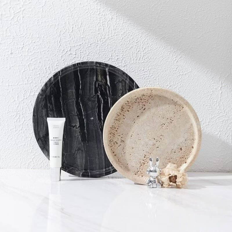 ถาดตกแต่งบ้าน YFACTORY ST122170 ขนาด 20X2.5 ซม. สีเบจ