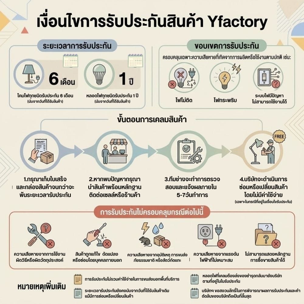 ไฟกิ่งภายใน Yfactory LW122236 สีขาว