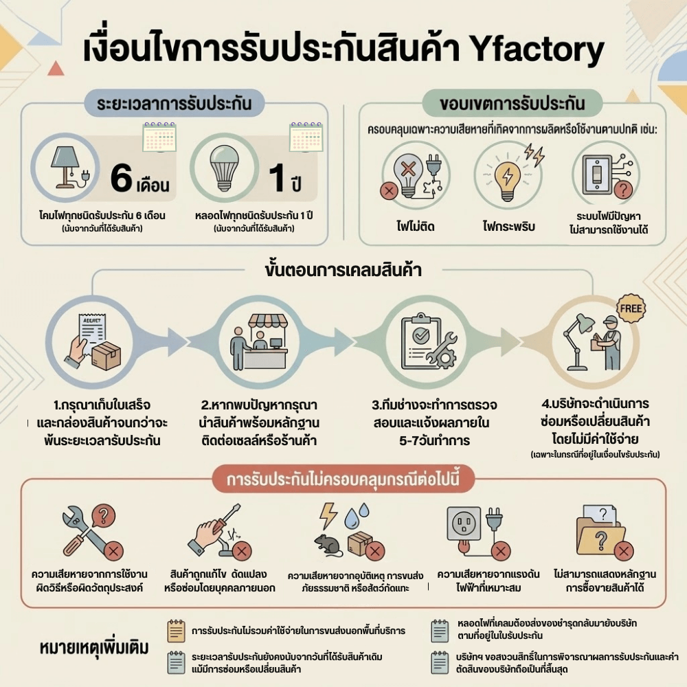 ไฟกิ่งภายใน Yfactory  LW116563 สีดำ 1 หัว