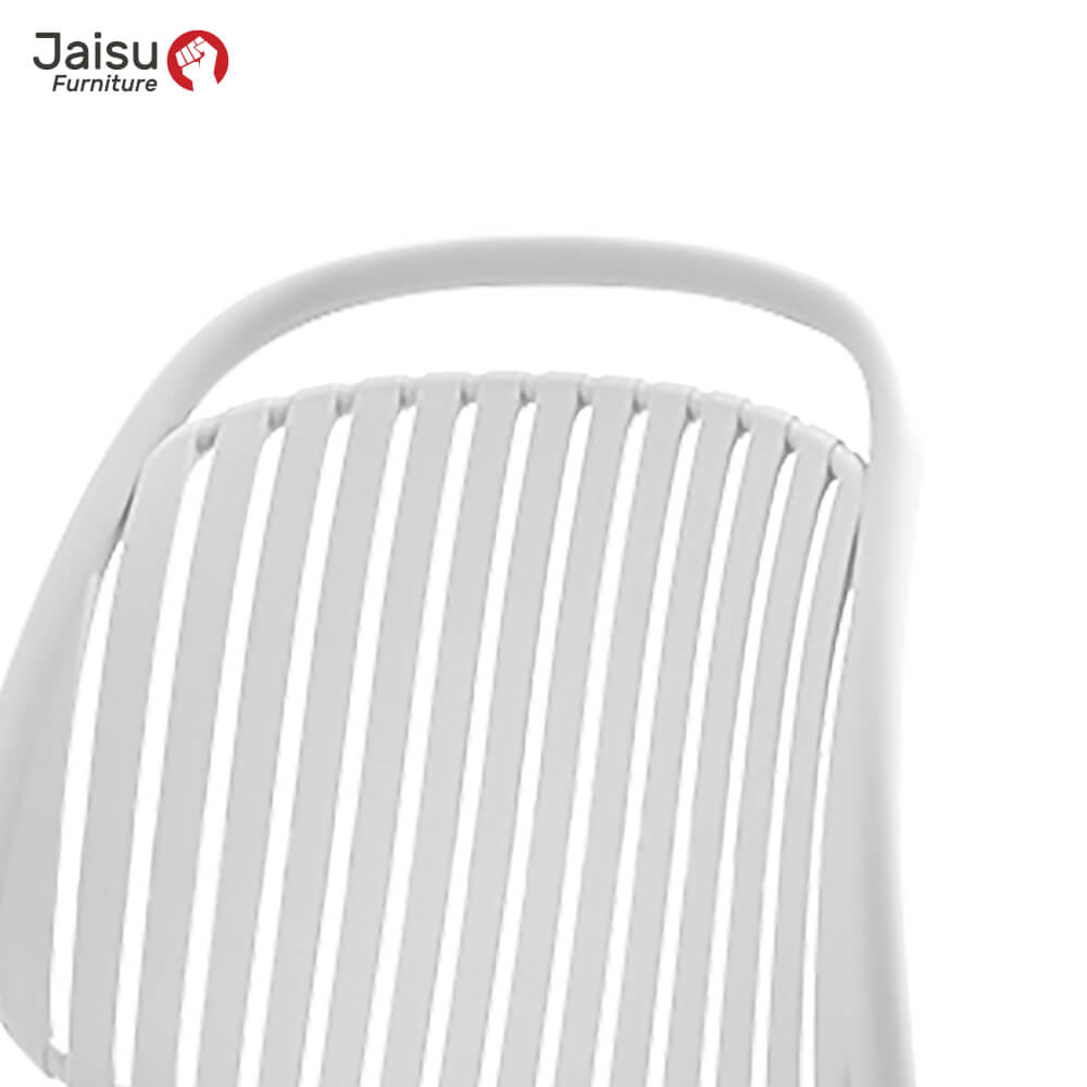 เก้าอี้พลาสติกมีพนักพิง Jaisu รุ่น 8051 ขนาด 81 ซม. สีขาว