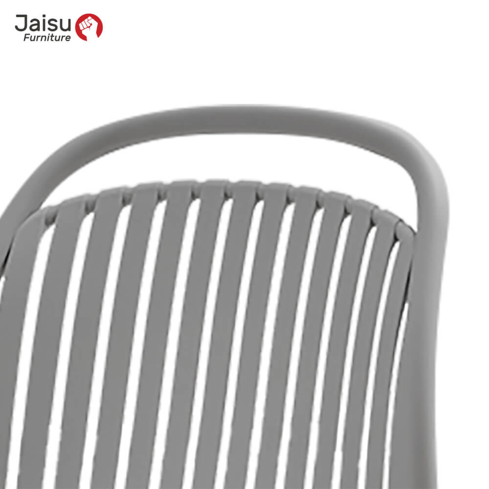 เก้าอี้พลาสติกมีพนักพิง Jaisu รุ่น8051 ขนาด 81 ซม. สีเทา
