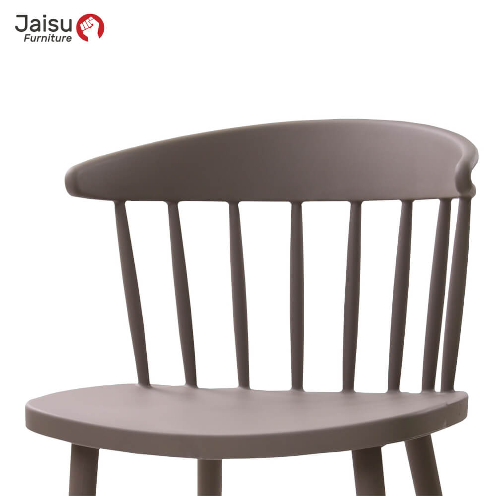 เก้าอี้พลาสติกมีพนักพิง Jaisu รุ่น8311A ขนาด 77 ซม. สีเทา