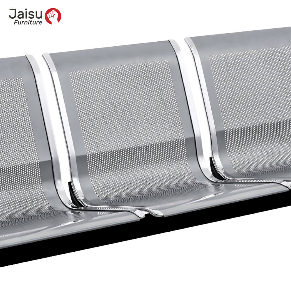 เก้าอี้พักคอย Jaisu รุ่น Steel01 แบบ 3 ที่นั่ง สีเงิน
