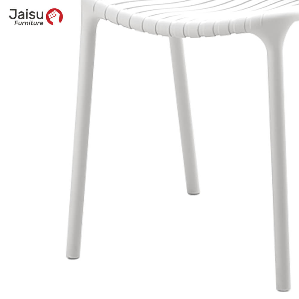 เก้าอี้พลาสติกมีพนักพิง Jaisu รุ่น 8051 ขนาด 81 ซม. สีขาว