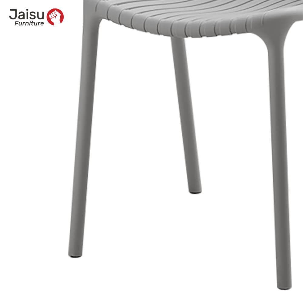 เก้าอี้พลาสติกมีพนักพิง Jaisu รุ่น8051 ขนาด 81 ซม. สีเทา