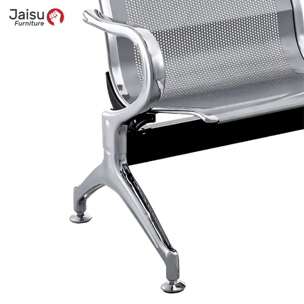 เก้าอี้พักคอย Jaisu รุ่น Steel01 แบบ 3 ที่นั่ง สีเงิน