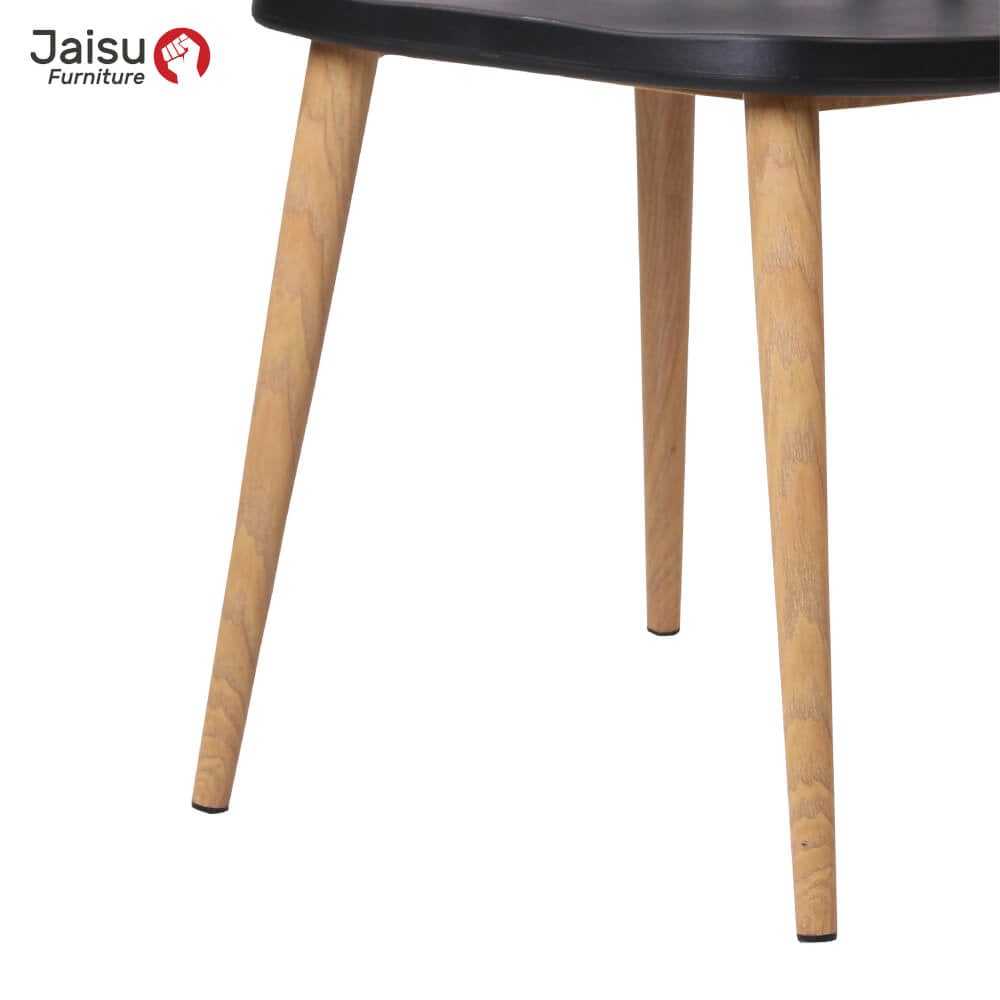 เก้าอี้พลาสติกมีพนักพิง Jaisu รุ่น 8311A ขนาด 77 ซม. สีดำ