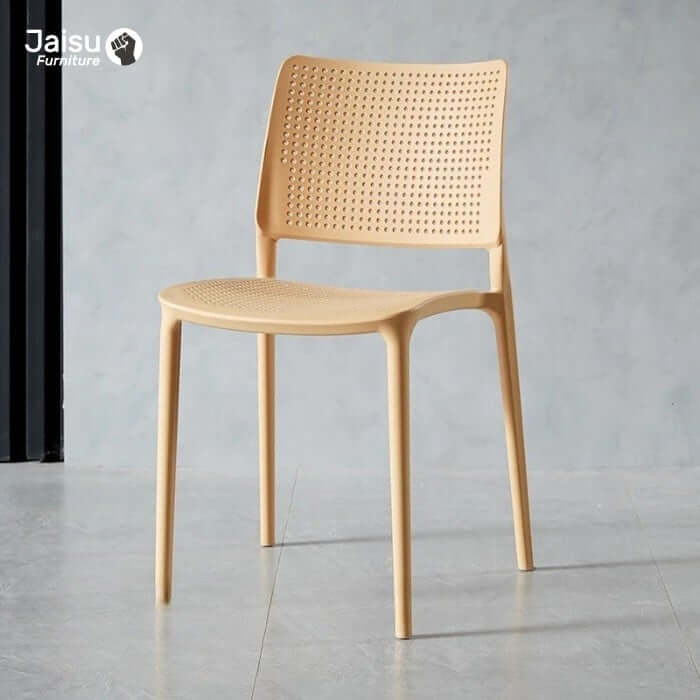 เก้าอี้พลาสติกมีพนักพิง Jaisu รุ่น8339 ขนาด 79 ซม. สีเหลือง
