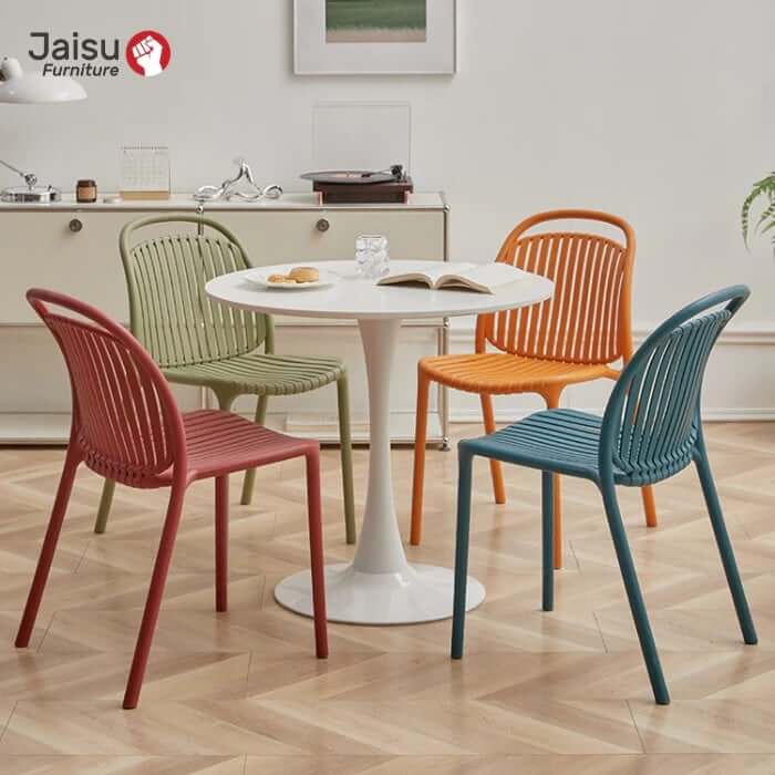 เก้าอี้พลาสติกมีพนักพิง Jaisu รุ่น 8051 ขนาด 81 ซม. สีเขียว
