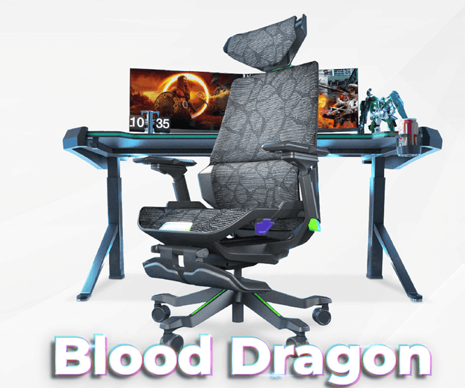 เก้าอี้เกมมิ่ง Jaisu รุ่น Blood Dragon ขนาด 117 ซม. สี ดำ-เขียว