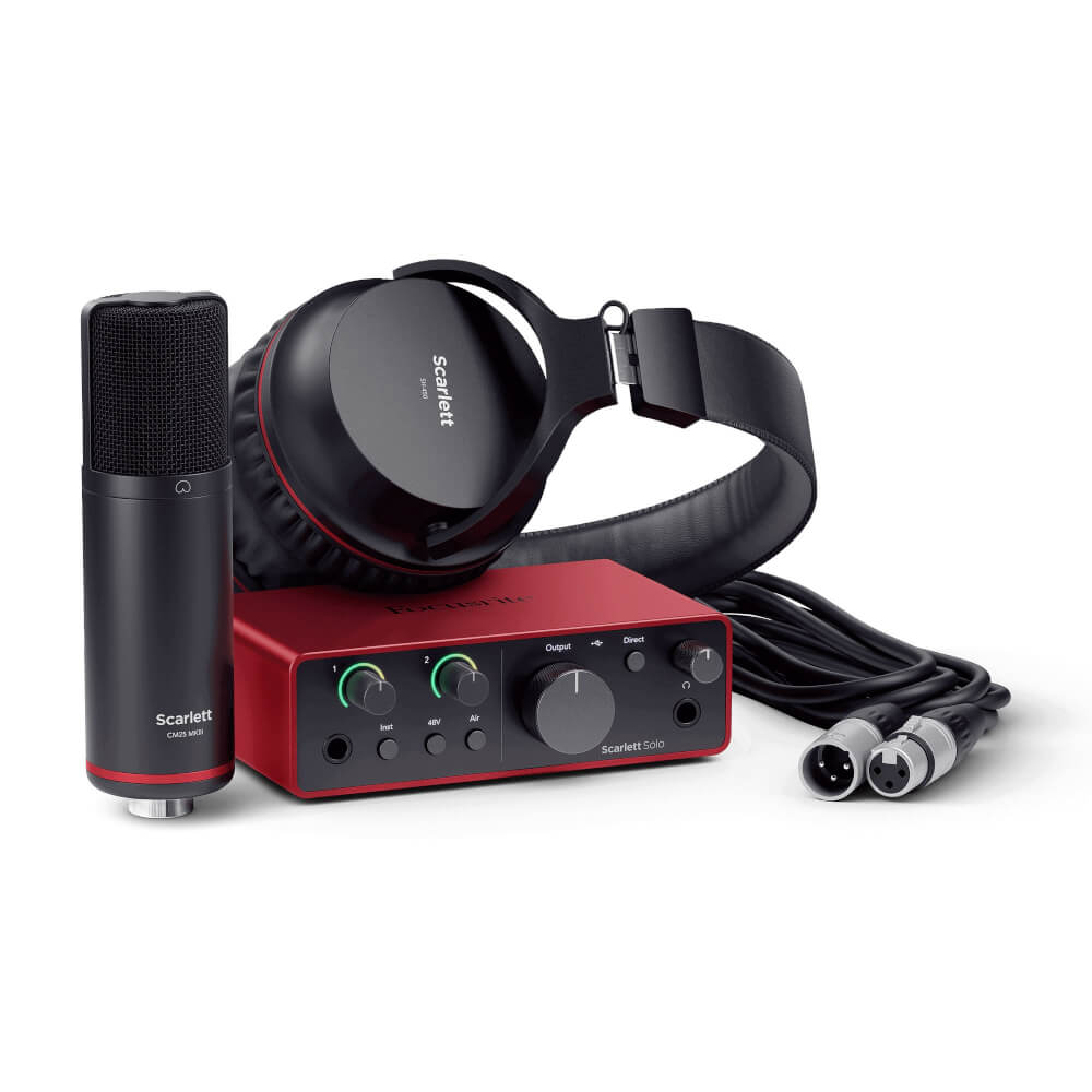 ออดิโออินเตอร์เฟส Focusrite Scarlett Solo Studio (4th Gen) Recording Bundle