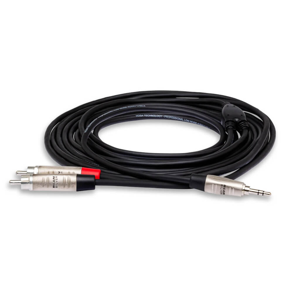 สายสัญญาณเสียง HOSA (HMR-006Y) Pro Balanced Interconnect REAN 3.5 มม. TRS to Dual RCA 3 ฟุต