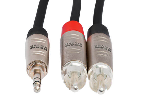 สายสัญญาณเสียง HOSA (HMR-006Y) Pro Balanced Interconnect REAN 3.5 มม. TRS to Dual RCA 3 ฟุต