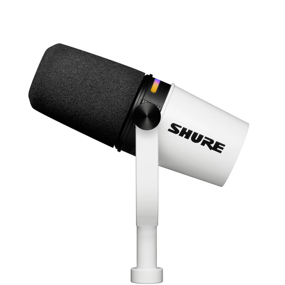 ไมโครโฟนพอดแคสต์ บันทึกเสียง Shure MV7+ (สีขาว)