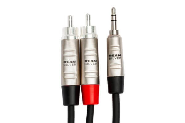 สายสัญญาณเสียง HOSA (HMR-006Y) Pro Balanced Interconnect REAN 3.5 มม. TRS to Dual RCA 3 ฟุต