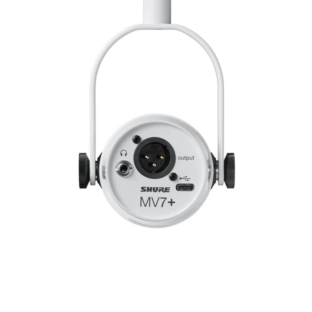 ไมโครโฟนพอดแคสต์ บันทึกเสียง Shure MV7+ (สีขาว)