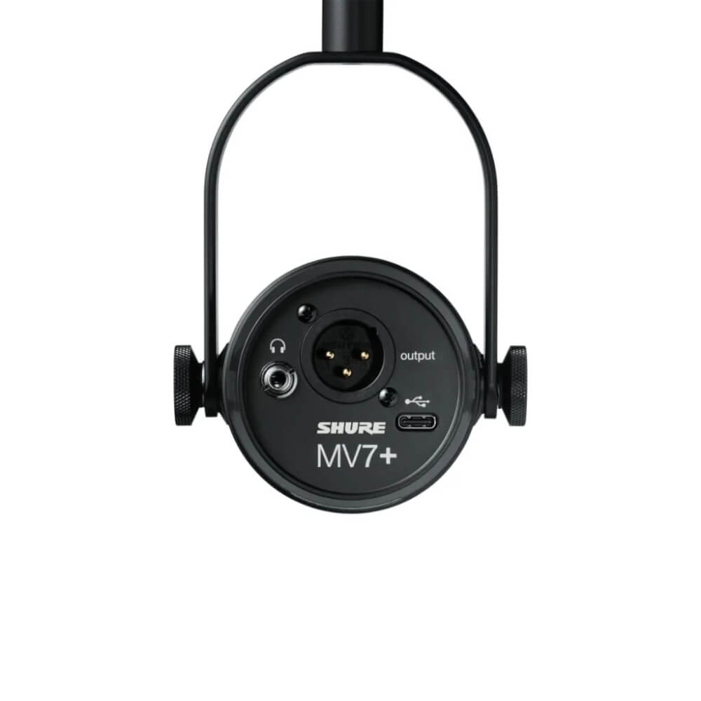 ไมโครโฟนพอดแคสต์ บันทึกเสียง Shure MV7+ (สีดำ)