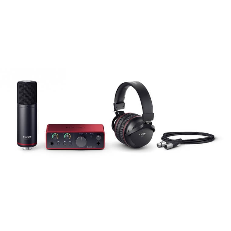 ออดิโออินเตอร์เฟส Focusrite Scarlett Solo Studio (4th Gen) Recording Bundle