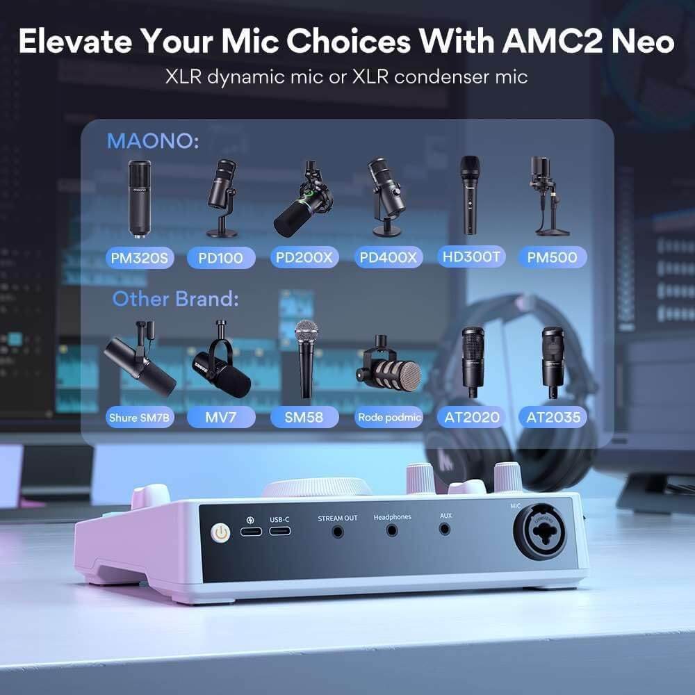 สตูดิโอสตรีมมิ่ง Maonocaster AMC2 NEO - สีขาว