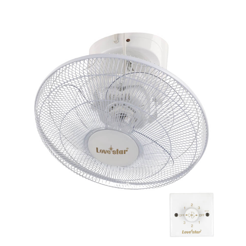 พัดลมโคจร 16 นิ้ว เลิฟสตาร์ รุ่น 1671 สีขาว