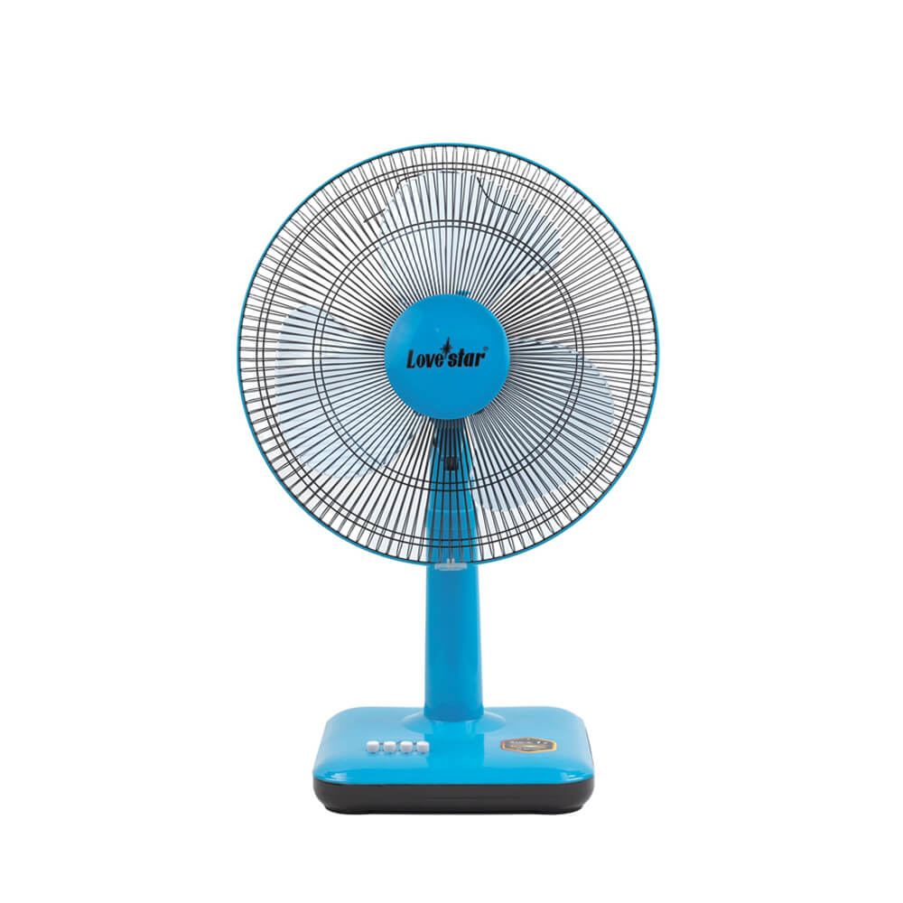 พัดลมตั้งโต๊ะ 16 นิ้ว เลิฟสตาร์ รุ่น 1680 สีฟ้า