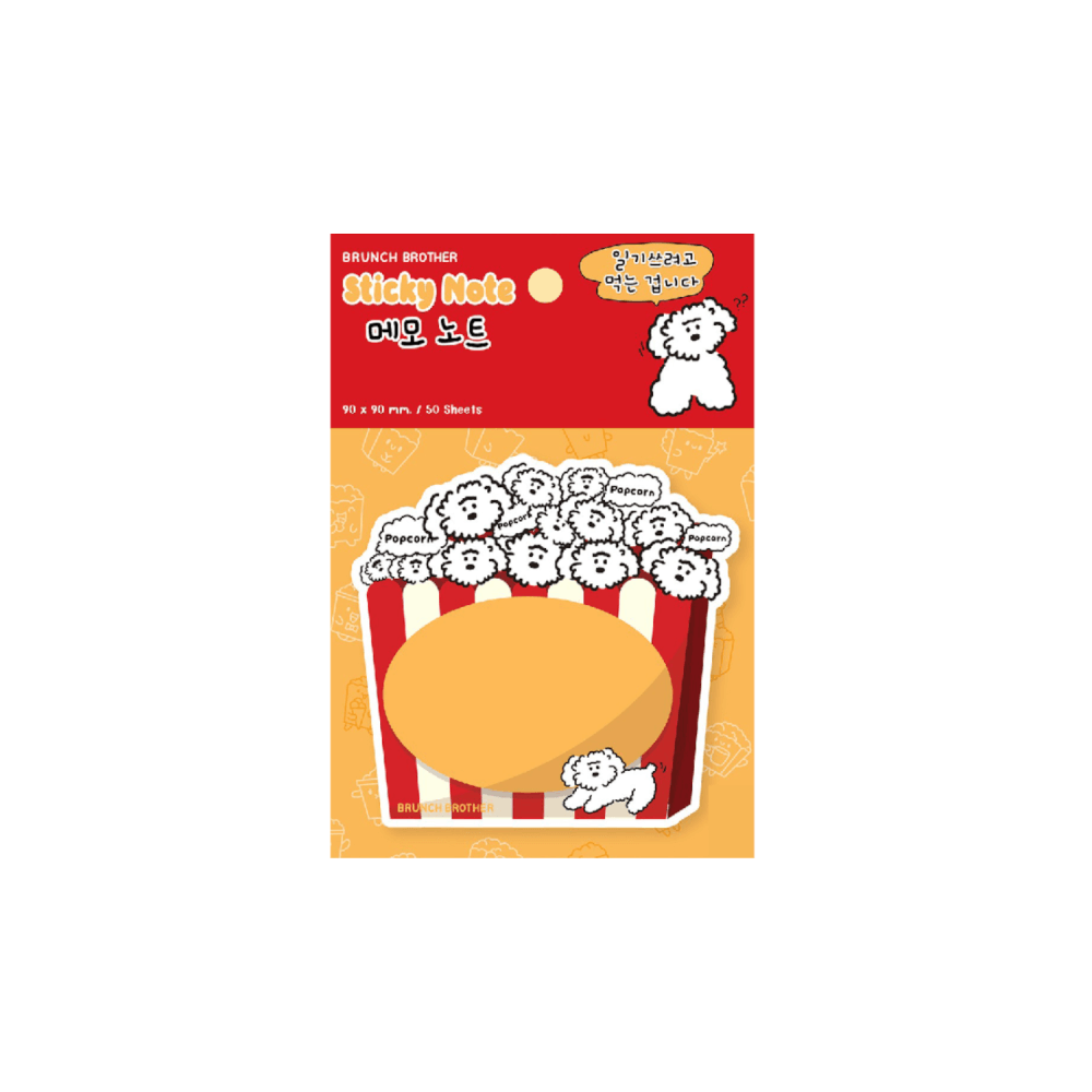 โพสท์อิทลายน่ารัก ROPAMODA X ROMANE ดีไซน์พิเศษจากเกาหลี สีแดงป๊อปคอร์น