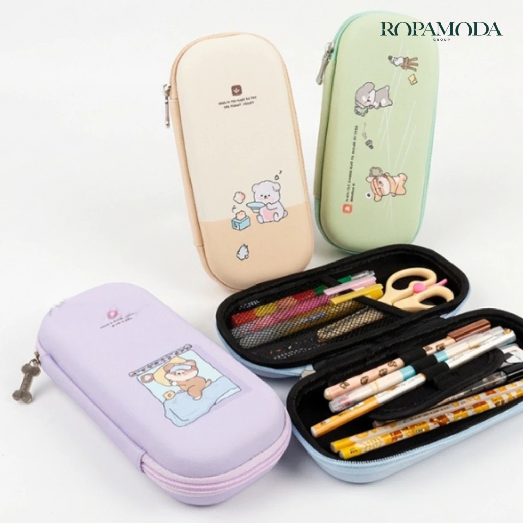 กล่องดินสอ แบบแข็ง ROPAMODA รุ่น SSNCC3-250-06 วัสดุ EVA ขนาด 22X11X4.5 ซม. สีครีม_2