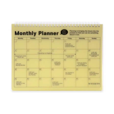 สมุดแพลนเนอร์ PP month planner สีเหลือง_0