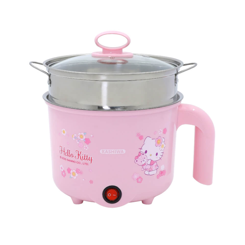 หม้ออเนกประสงค์ KASHIWA รุ่น KW-133 ขนาด 1.5 ลาย HELLO KITTY สีชมพู