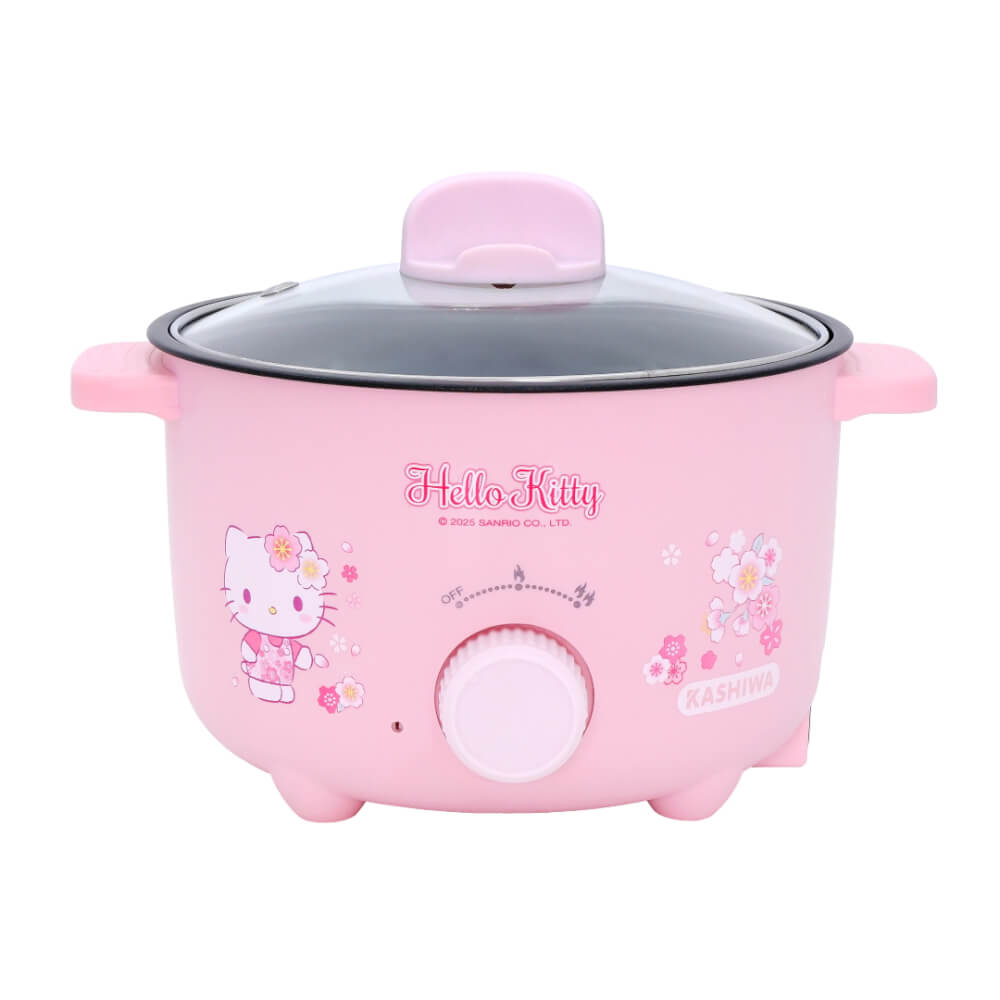 หม้ออเนกประสงค์ KASHIWA รุ่น KW-131 ขนาด 1.3 ลิตร ลาย HELLO KITTY สีชมพู