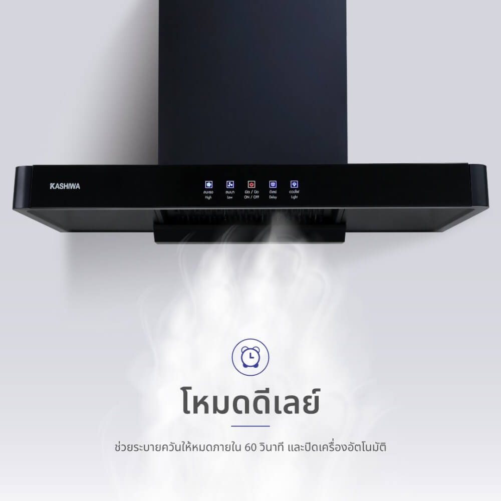 ชุดเซต เครื่องดูดควัน + เตาแก๊ส 2หัว KASHIWA PSD-204D + X-2400 + ชุดหัวปรับแรงดันต่ำ