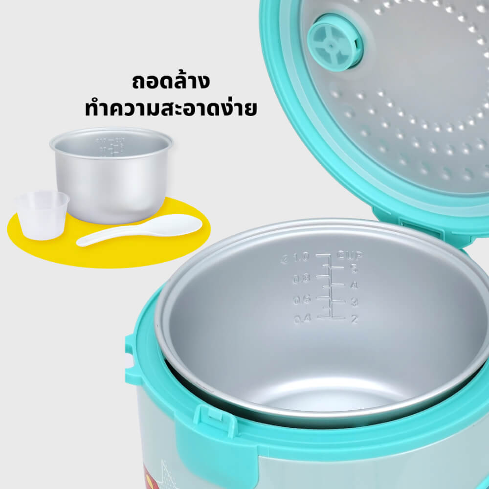 หม้อหุงข้าว SUPER HERO DC KASHIWA รุ่น RC-113 ขนาด 1 ลิตร สีฟ้า