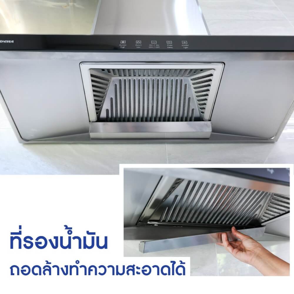 ชุดเซต เครื่องดูดควัน + เตาแก๊สฝัง 2 หัว KASHIWA PSD-203D + Q-5006 + ชุดหัวปรับแรงดันต่ำ