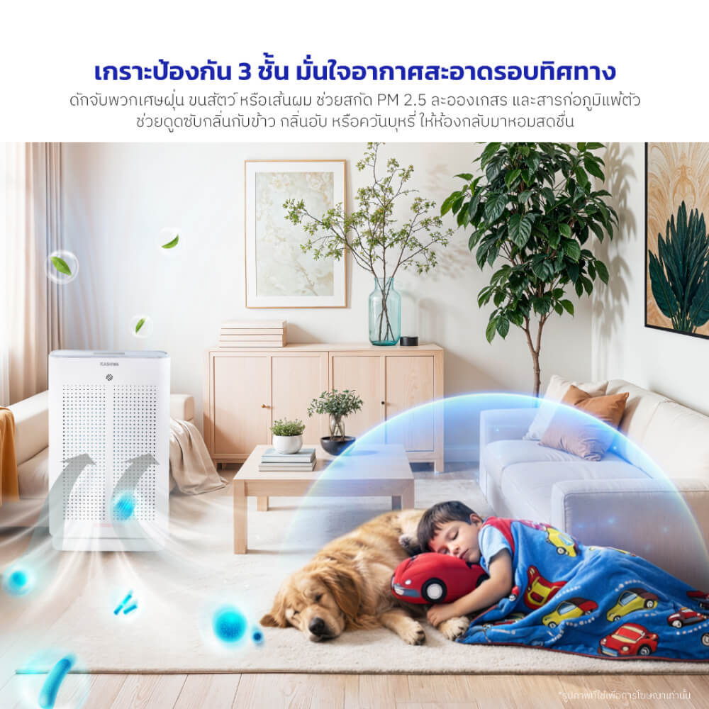 เครื่องฟอกอากาศ KASHIWA รุ่น AP-007 สีขาว