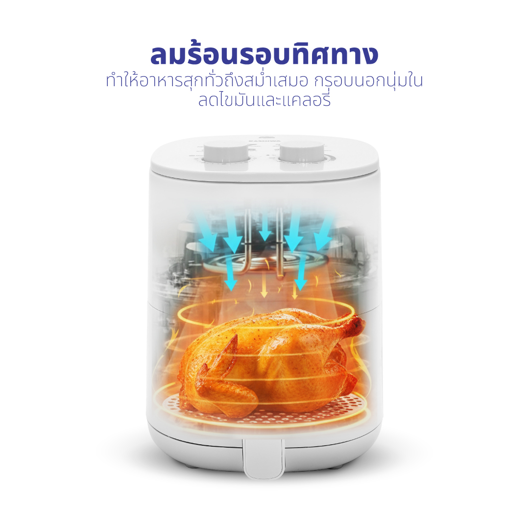 หม้อทอดไร้น้ำมัน KASHIWA รุ่น KW-818 1000W สีเขียว