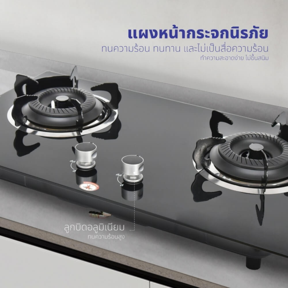 ชุดเซต เครื่องดูดควัน + เตาฝังแก๊ส 2 หัว KASHIWA PSD-309H+ X-5000 + ชุดหัวปรับแรงดันต่ำ