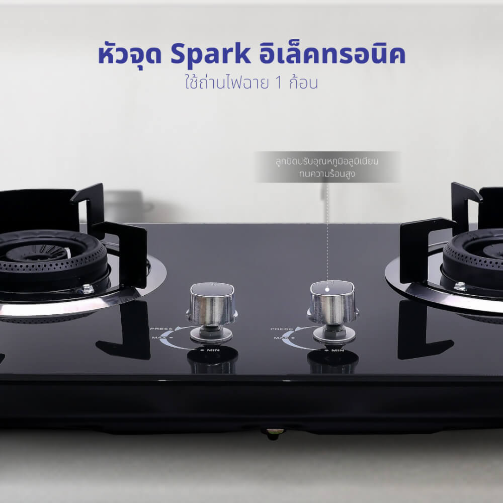ชุดเซต เครื่องดูดควัน + เตาแก๊สฝัง 2 หัว KASHIWA PSD-308H + X-5100 + ชุดหัวปรับแรงดันต่ำ