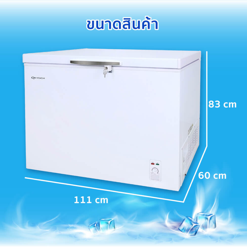ตู้แช่ OXYGEN รุ่น BD-300 ความจุ 300 ลิตร สีขาว