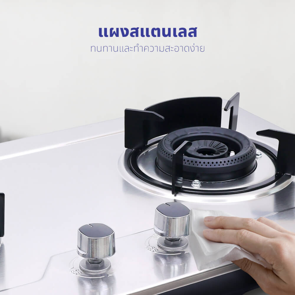 ชุดเซต เครื่องดูดควัน + เตาฝังแก๊ส 2 หัว KASHIWA PSD-309H+ Q-5001 + ชุดหัวปรับแรงดันต่ำ_9