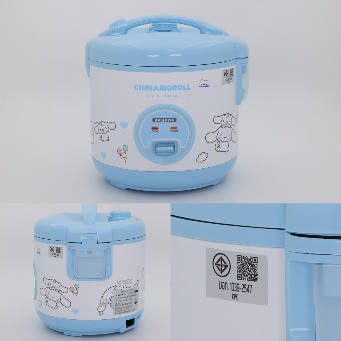หม้อหุงข้าว KASHIWA รุ่น RC-117 ความจุ 1 ลิตร ลาย Cinnamoroll