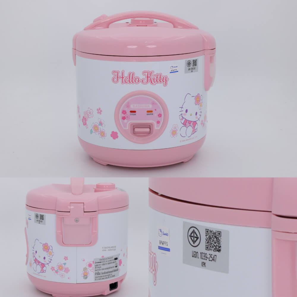 หม้อหุงข้าว KASHIWA รุ่น RC-112 ขนาด 1 ลิตร ลาย HELLO KITTY สีชมพู