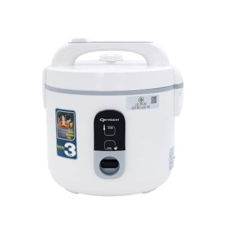หม้อหุงข้าวไฟฟ้า OXYGEN รุ่น RC-822 ขนาด 2.2 ลิตร สีขาว_0