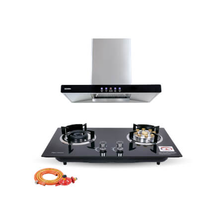ชุดเซต เครื่องดูดควัน + เตาแก๊สฝัง 2 หัว KASHIWA PSD-203D + X-5600 + ชุดหัวปรับแรงดันต่ำ_0