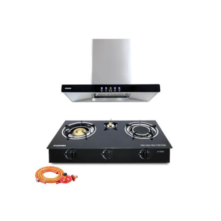 ชุดเซต เครื่องดูดควัน + เตาแก๊สฝัง 3 หัว KASHIWA PSD-203D + X-3600-A + ชุดหัวปรับแรงดันต่ำ_0