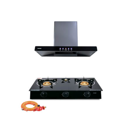 ชุดเซต เครื่องดูดควัน + เตาแก๊ส 3หัว KASHIWA PSD-204D + X-3600-B + ชุดหัวปรับแรงดันต่ำ_0